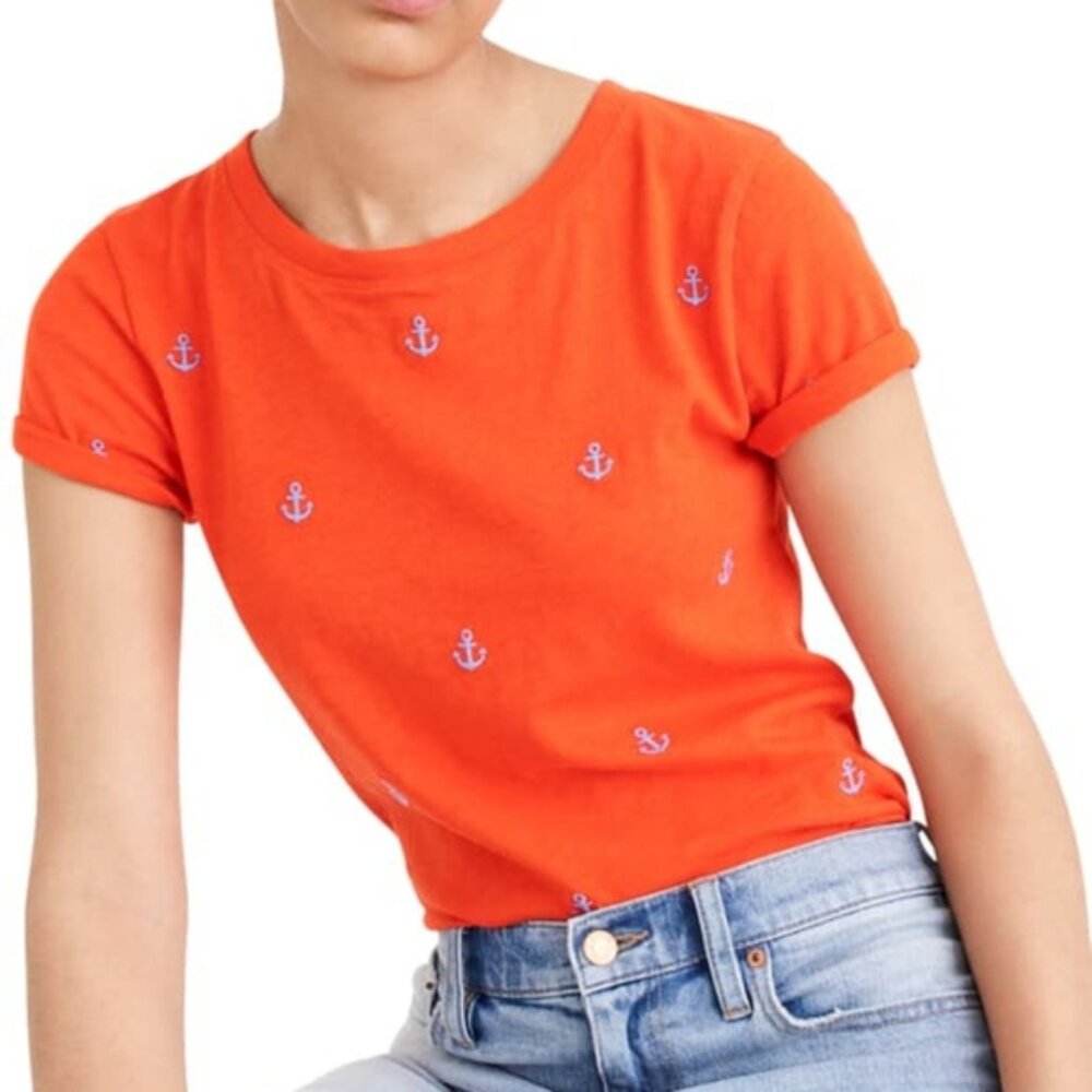 NWT J. Crew Embroidered Anchor T-Shirt